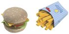 Plastic burger and fries